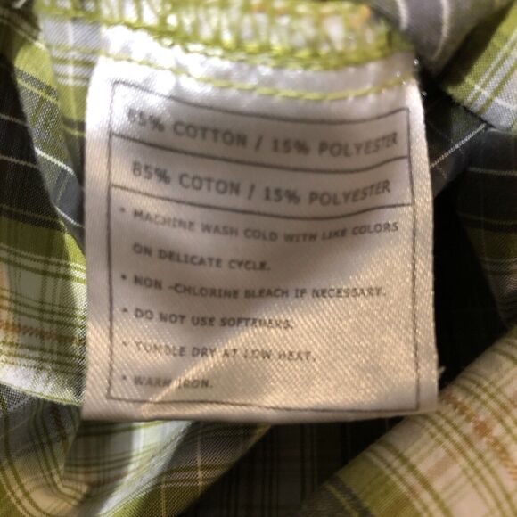 Ariat Shirt Mens 2XL Plaid Pro Series Vented Rodeo Farm Ranchwear Green Gray - Picture 9 of 11